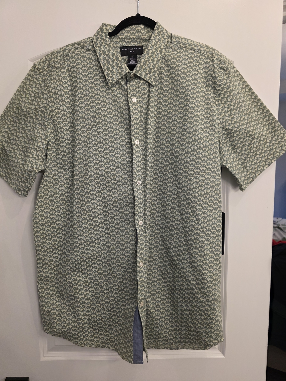 Madewell Short-Sleeve Button-Down Shirt in Sage Print